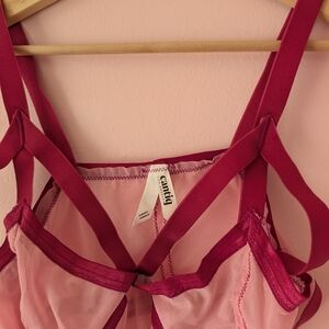 EUC Cantiq LA Mesh Triangle Cut Out Bralette 1X